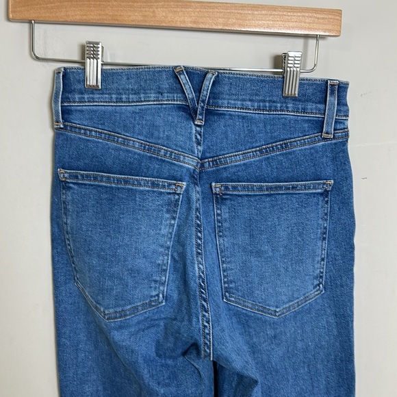 Veronica Beard Carson Ankle Flare Jean Tide Down High Rise Italian Denim Sz 25 - Picture 8 of 13